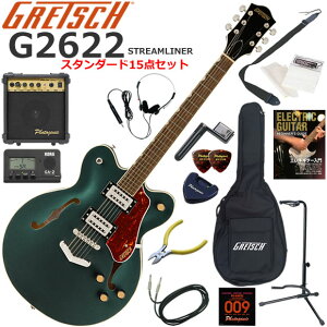 Gretsch �O���b�` G2622 Streamliner/CGR �G���L�M�^�[ ���S�҃Z�b�g 10w�A���v���������X�^���_�[�h15�_�Z�b�g