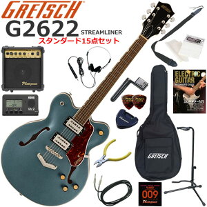 Gretsch �O���b�` G2622 Streamliner/GM �G���L�M�^�[ ���S�҃Z�b�g 10w�A���v���������X�^���_�[�h15�_�Z�b�g