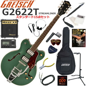 Gretsch �O���b�` G2622T Streamliner/SOV �G���L�M�^�[ ���S�҃Z�b�g 10w�A���v���������X�^���_�[�h15�_�Z�b�g