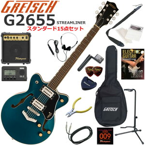 Gretsch �O���b�` G2655 Streamliner/MSP �G���L�M�^�[ ���S�҃Z�b�g 10w�A���v���������X�^���_�[�h15�_�Z�b�g