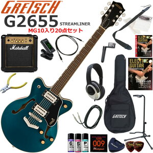 Gretsch �O���b�` G2655 Streamliner/MSP �G���L�M�^�[ ���S�҃Z�b�g �p���t���ȃT�E���h��Marshall MG10�������Ă�20�_�Z�b�g