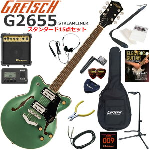Gretsch �O���b�` G2655 Streamliner/SOV �G���L�M�^�[ ���S�҃Z�b�g 10w�A���v���������X�^���_�[�h15�_�Z�b�g