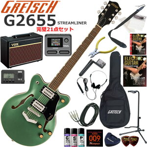 Gretsch �O���b�` G2655 Streamliner/SOV �G���L�M�^�[ ���S�҃Z�b�g VOX Pathfinder10�ƃG�t�F�N�^�[�������Ă銮��21�_�Z�b�g