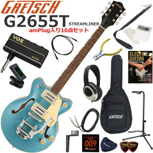 Gretsch �O���b�` G2655T Streamliner/ABL �G���L�M�^�[ ���S�҃Z�b�g �w�b�h�z���E�M�^�[�E�A���vamPlug��������16�_�Z�b�g