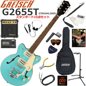 Gretsch �O���b�` G2655T Streamliner/TRP �G���L�M�^�[ ���S�҃Z�b�g 10w�A���v���������X�^���_�[�h15�_�Z�b�g