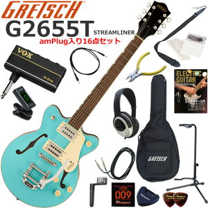 Gretsch �O���b�` G2655T Streamliner/TRP �G���L�M�^�[ ���S�҃Z�b�g �w�b�h�z���E�M�^�[�E�A���vamPlug��������16�_�Z�b�g