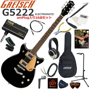 Gretsch �O���b�` G5222 Electromatic/BLK �G���L�M�^�[ ���S�҃Z�b�g �w�b�h�z���E�M�^�[�E�A���vamPlug��������16�_�Z�b�g