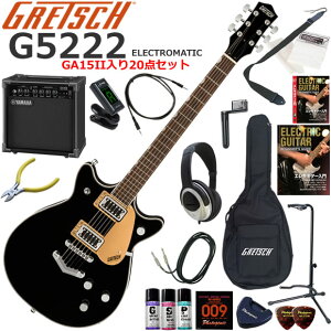 Gretsch �O���b�` G5222 Electromatic/BLK �G���L�M�^�[ ���S�҃Z�b�g ���K�p�A���v�Ƃ��Ă̎g���Ղ�GA15II�������Ă�20�_�Z�b�g