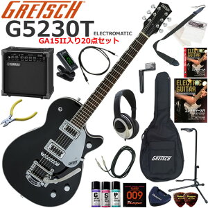 Gretsch �O���b�` G5230T Electromatic/BLK �G���L�M�^�[ ���S�҃Z�b�g ���K�p�A���v�Ƃ��Ă̎g���Ղ�GA15II�������Ă�20�_�Z�b�g