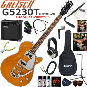 Gretsch �O���b�` G5230T Electromatic Sparkle Jet/GDSP �G���L�M�^�[ ���S�҃Z�b�g ���K�p�A���v�Ƃ��Ă̎g���Ղ�GA15II�������Ă�20�_�Z�b�g