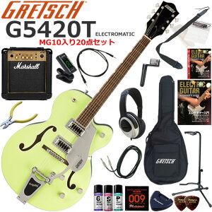 Gretsch �O���b�` G5420T Electromatic/2TGR �G���L�M�^�[ ���S�҃Z�b�g �p���t���ȃT�E���h��Marshall MG10�������Ă�20�_�Z�b�g