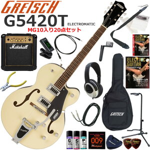 Gretsch �O���b�` G5420T Electromatic/2TVW �G���L�M�^�[ ���S�҃Z�b�g �p���t���ȃT�E���h��Marshall MG10�������Ă�20�_�Z�b�g