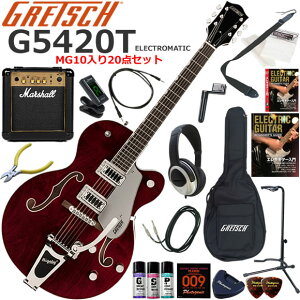 Gretsch �O���b�` G5420T Electromatic/WLS �G���L�M�^�[ ���S�҃Z�b�g �p���t���ȃT�E���h��Marshall MG10�������Ă�20�_�Z�b�g