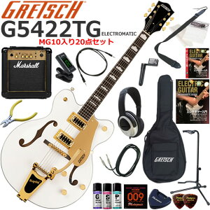 Gretsch �O���b�` G5422TG Electromatic/SCW �G���L�M�^�[ ���S�҃Z�b�g �p���t���ȃT�E���h��Marshall MG10�������Ă�20�_�Z�b�g