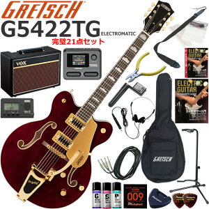 Gretsch �O���b�` G5422TG Electromatic/WLS �G���L�M�^�[ ���S�҃Z�b�g VOX Pathfinder10�ƃG�t�F�N�^�[�������Ă銮��21�_�Z�b�g