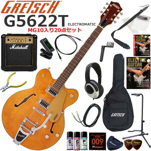 Gretsch �O���b�` G5622T Electromatic/SPS �G���L�M�^�[ ���S�҃Z�b�g �p���t���ȃT�E���h��Marshall MG10�������Ă�20�_�Z�b�g