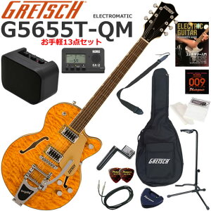 Gretsch �O���b�` G5655T-QM Electromatic/SPS �G���L�M�^�[ ���S�҃Z�b�g �~�j�A���v������������y13�_�Z�b�g