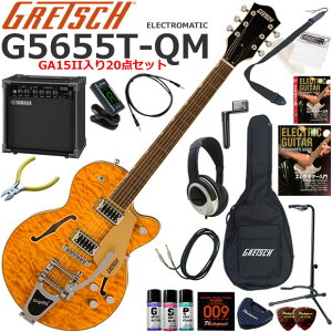 Gretsch �O���b�` G5655T-QM Electromatic/SPS �G���L�M�^�[ ���S�҃Z�b�g ���K�p�A���v�Ƃ��Ă̎g���Ղ�GA15II�������Ă�20�_�Z�b�g