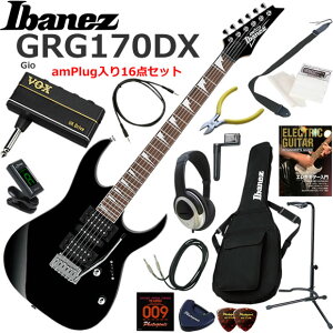 Ibanez �A�C�o�j�[�Y GRG170DX/BKN �G���L�M�^�[ ���S�҃Z�b�g �w�b�h�z���E�M�^�[�E�A���vamPlug��������16�_�Z�b�g