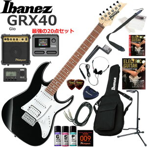 Ibanez �A�C�o�j�[�Y GRX40/BKN �G���L�M�^�[ ���S�҃Z�b�g �}���`�G�t�F�N�^�[�������Ă�I�ŋ���20�_�Z�b�g