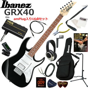 Ibanez �A�C�o�j�[�Y GRX40/BKN �G���L�M�^�[ ���S�҃Z�b�g �w�b�h�z���E�M�^�[�E�A���vamPlug��������16�_�Z�b�g