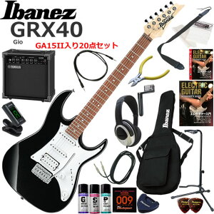 Ibanez �A�C�o�j�[�Y GRX40/BKN �G���L�M�^�[ ���S�҃Z�b�g ���K�p�A���v�Ƃ��Ă̎g���Ղ�GA15II�������Ă�20�_�Z�b�g