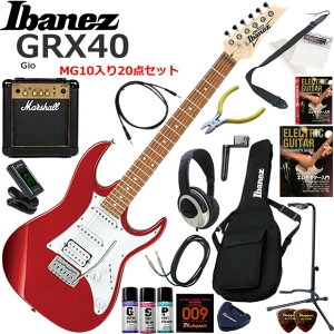 Ibanez �A�C�o�j�[�Y GRX40/CA �G���L�M�^�[ ���S�҃Z�b�g �p���t���ȃT�E���h��Marshall MG10�������Ă�20�_�Z�b�g