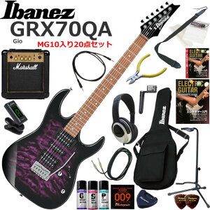 Ibanez �A�C�o�j�[�Y GRX70QA/TVT �G���L�M�^�[ ���S�҃Z�b�g �p���t���ȃT�E���h��Marshall MG10�������Ă�20�_�Z�b�g