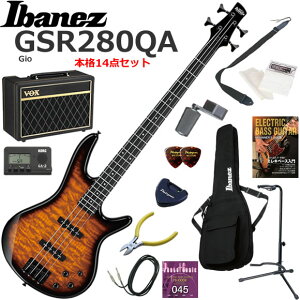 Ibanez �A�C�o�j�[�Y GSR280QA/TYS �G���L�x�[�X ���S�҃Z�b�g �l�C��VOX Pathfinder10���������{�i14�_�Z�b�g