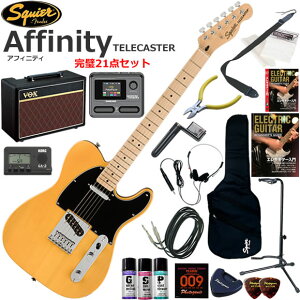 Squier �X�N���C���[ Affinity Telecaster/BTB �G���L�M�^�[ ���S�҃Z�b�g VOX Pathfinder10�ƃG�t�F�N�^�[�������Ă銮��21�_�Z�b�g