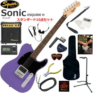 Squier �X�N���C���[ Squier Sonic Esquire H/UVT �G���L�M�^�[ ���S�҃Z�b�g 10w�A���v���������X�^���_�[�h15�_�Z�b�g