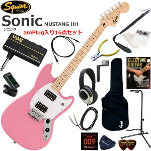 Squier �X�N���C���[ Squier Sonic Mustang HH/FLP �G���L�M�^�[ ���S�҃Z�b�g �w�b�h�z���E�M�^�[�E�A���vamPlug��������16�_�Z�b�g