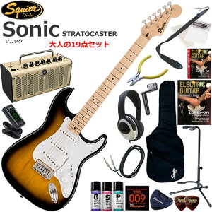 Squier �X�N���C���[ Squier Sonic Stratocaster/2CS �G���L�M�^�[ ���S�҃Z�b�g ���@�\�E��������YAMAHA THR5�������Ă��l��19�_�Z�b�g