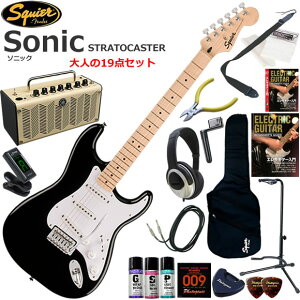 Squier �X�N���C���[ Squier Sonic Stratocaster/BLK �G���L�M�^�[ ���S�҃Z�b�g ���@�\�E��������YAMAHA THR5�������Ă��l��19�_�Z�b�g