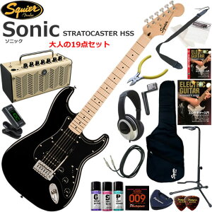Squier �X�N���C���[ Squier Sonic Stratocaster HSS/BLK �G���L�M�^�[ ���S�҃Z�b�g ���@�\�E��������YAMAHA THR5�������Ă��l��19�_�Z�b�g