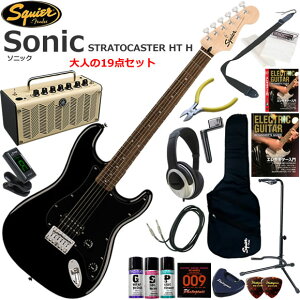 Squier �X�N���C���[ Squier Sonic Stratocaster HT H/BLK �G���L�M�^�[ ���S�҃Z�b�g ���@�\�E��������YAMAHA THR5�������Ă��l��19�_�Z�b�g