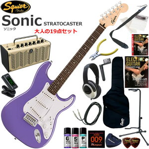Squier �X�N���C���[ Squier Sonic Stratocaster/UVT �G���L�M�^�[ ���S�҃Z�b�g ���@�\�E��������YAMAHA THR5�������Ă��l��19�_�Z�b�g