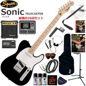 Squier �X�N���C���[ Squier Sonic Telecaster/BLK �G���L�M�^�[ ���S�҃Z�b�g �}���`�G�t�F�N�^�[�������Ă�I�ŋ���20�_�Z�b�g
