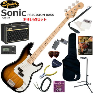 Squier �X�N���C���[ Squier Sonic Precision Bass/2CS �G���L�x�[�X ���S�҃Z�b�g �l�C��VOX Pathfinder10���������{�i14�_�Z�b�g