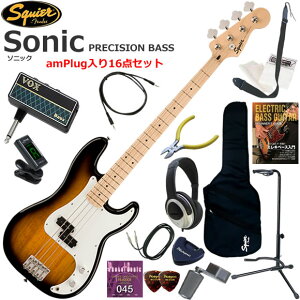 Squier �X�N���C���[ Squier Sonic Precision Bass/2CS �G���L�x�[�X ���S�҃Z�b�g �w�b�h�z���E�x�[�X�E�A���vamPlug��������16�_�Z�b�g