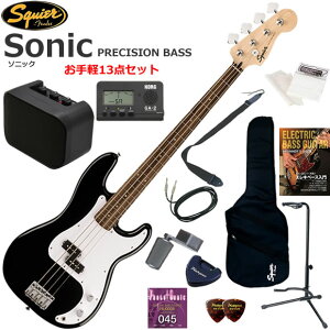 Squier �X�N���C���[ Squier Sonic Precision Bass/BLK �G���L�x�[�X ���S�҃Z�b�g �~�j�A���v������������y13�_�Z�b�g