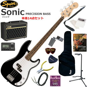 Squier �X�N���C���[ Squier Sonic Precision Bass/BLK �G���L�x�[�X ���S�҃Z�b�g �l�C��VOX Pathfinder10���������{�i14�_�Z�b�g