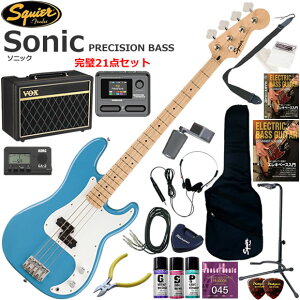Squier �X�N���C���[ Squier Sonic Precision Bass/CAB �G���L�x�[�X ���S�҃Z�b�g VOX Pathfinder10�ƃG�t�F�N�^�[�������Ă銮��21�_�Z�b�g