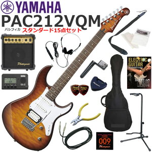 YAMAHA }n Pacifica PAC212VQM/TBS GLM^[ S҃Zbg 10wAvX^_[h15_Zbg