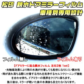 【松印】 親水ドアミラーフィルム 車種別専用設計 ジェイド FR4/FR5