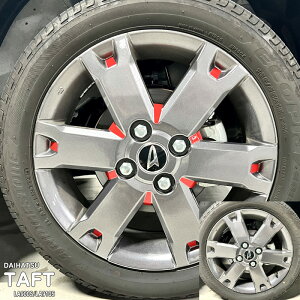 【松印】車種専用 ホイールステッカー2 ダイハツ タフト LA900S LA910S クロムベンチャー