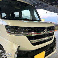 【松印】車種専用 ガーニッシュフィルム (フロント)6 スズキ スペーシアカスタム MK54S MK94S ハイブリッ…