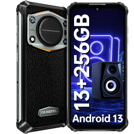 Android13 スマホ 本体 OUKITEL WP22 SIMフリー スマホ 本体 防水防塵耐衝撃 125デシベル超大音量スピーカー 13GB RAM +256GB ROM 10000mAh大容量バッテリー スマホ 本体 48MPメインカメラ+20MP
