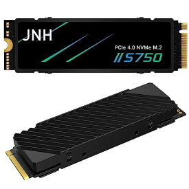 JNH SSD 2TB PCIe Gen4x4 NVMe 1.4 M.2 2280 ヒートシンク搭載 新型PS5 / PS5動作確認済み R:7400MB/s W:6700MB/s 高耐久3D NAND TLC S750 国内正規品 メーカー5年保証