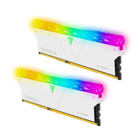 v-color Hynix IC デスクトップPC用 ゲーミングメモリ Prism Pro RGB (発光型) DDR4-3600MHz PC4-28800 16GB (8GB×2枚) U-DIMM 1.35V CL18 白色 ヒートシンク付き TL8G3